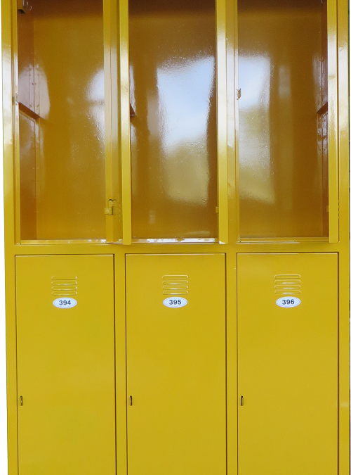 Metal school cabinet